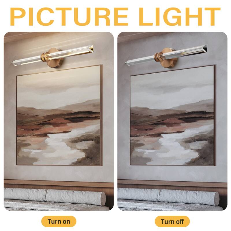 KAYLA 18/24-inch -Triangular Pyramid Crystal Vanity Light - Copper Single Pack