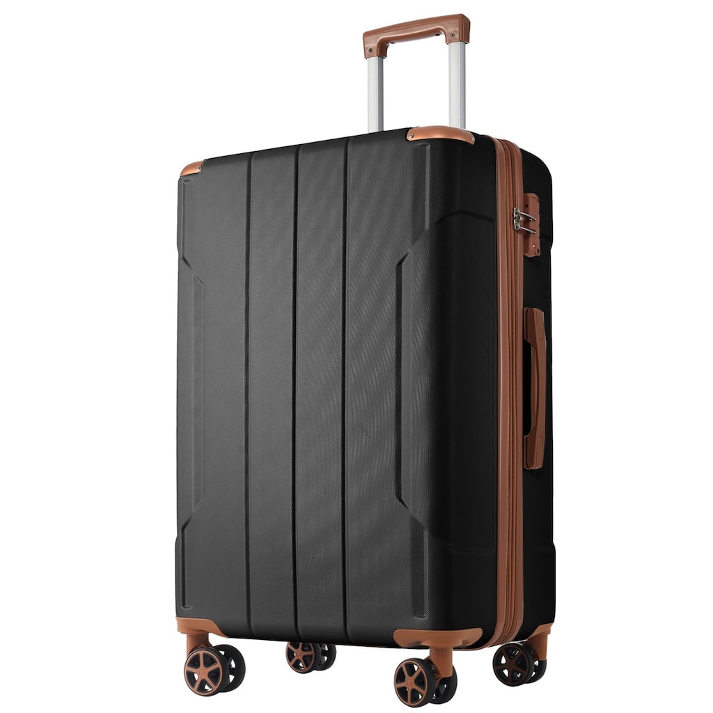 24 Inch Expandable Checked Luggage, Hardshell ABS Medium Suitcase with Double Wheels & TSA Lock, Suitcase for Men Women