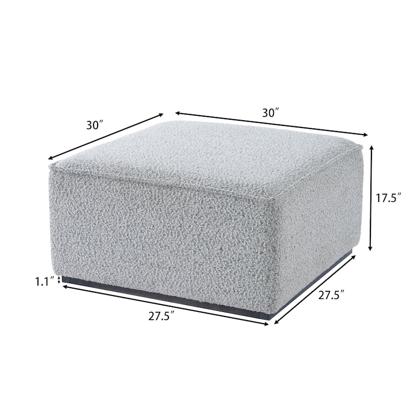 Scott Living Slate Ottoman 30"D × 30"W × 17"H