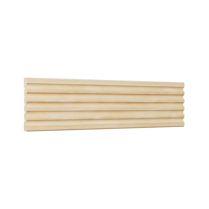 WM338: 9/16-in D x 3-3/8-in W x 96-in L Americraft Solid Hardwood Stain Grade Fluted or Reeded Reversible Moulding