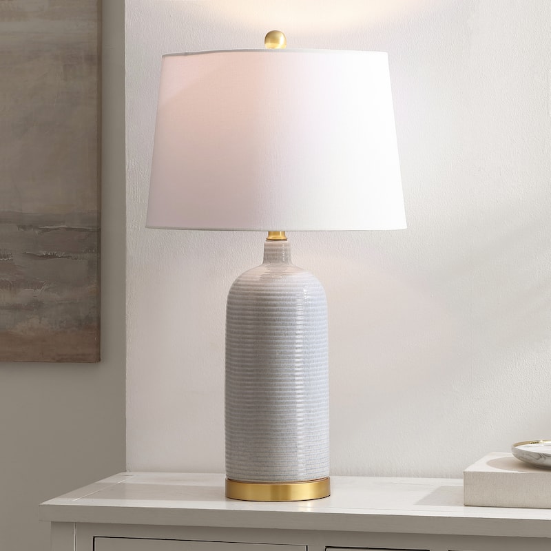 SAFAVIEH Lighting Branddis 26.75-inch Glass Table Lamp - 15" x 15" x 26.8" - 15Wx15Dx27H
