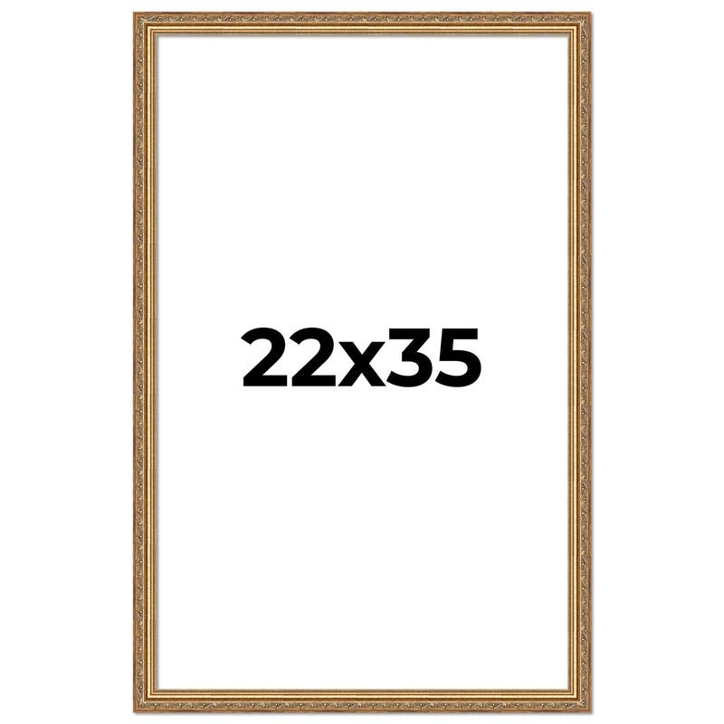 22x35 Frame Red Solid Wood Picture Frame Width 1.75 Inches | Interior Frame Depth 1 13/16 Inches