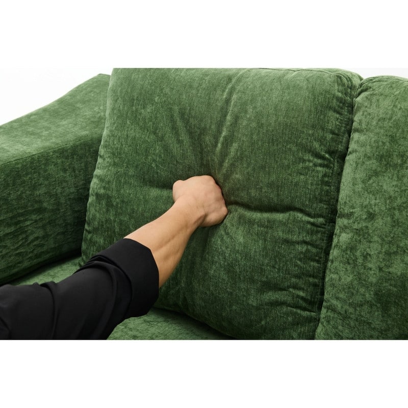 Fold-Out Sofa Bed Convertible Chair Floor Couch and Sleeping Mattress with Removable Backrest