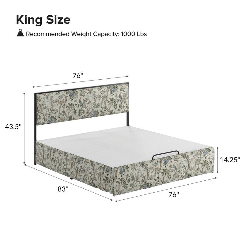 Oliver Modern Washable Slipcover Bed Upholstered Metal by HULALA HOME