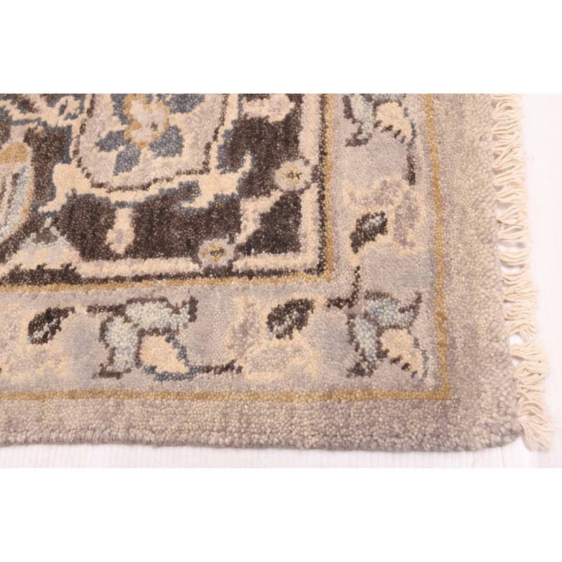 ECARPETGALLERY Hand-knotted Finest Agra Jaipur Grey Wool Rug - 7'11 x 9'8