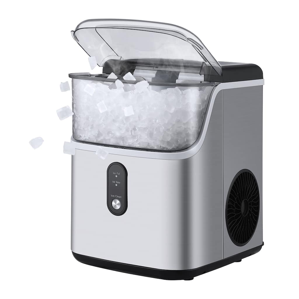 Chewable Nugget Ice Maker Countertop, 35Lbs/24H with Ice Scoop