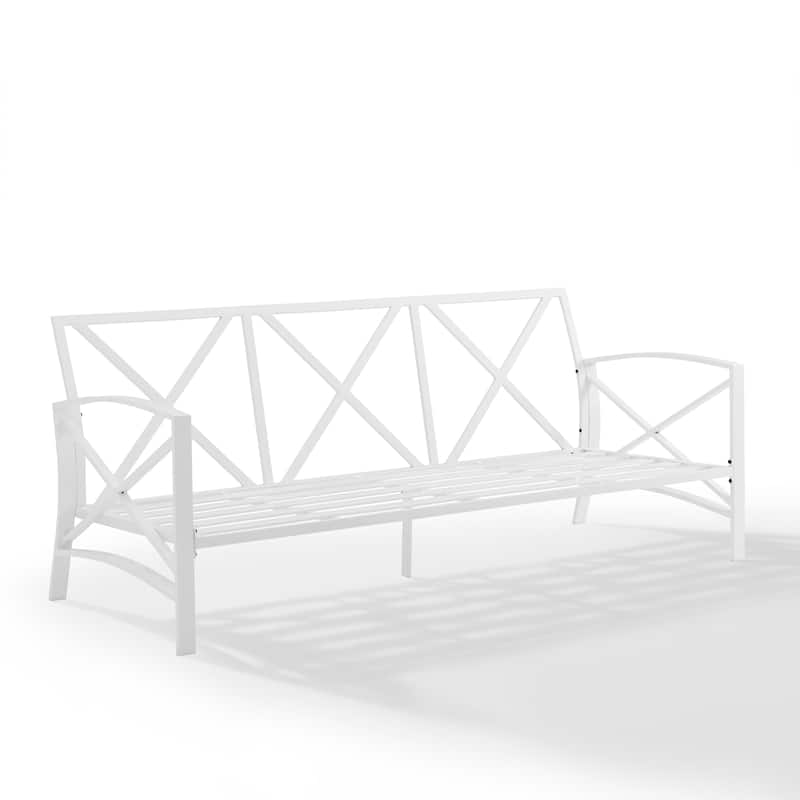 Kaplan Outdoor Metal Sofa - 79"W x 30.5"D x 32"H