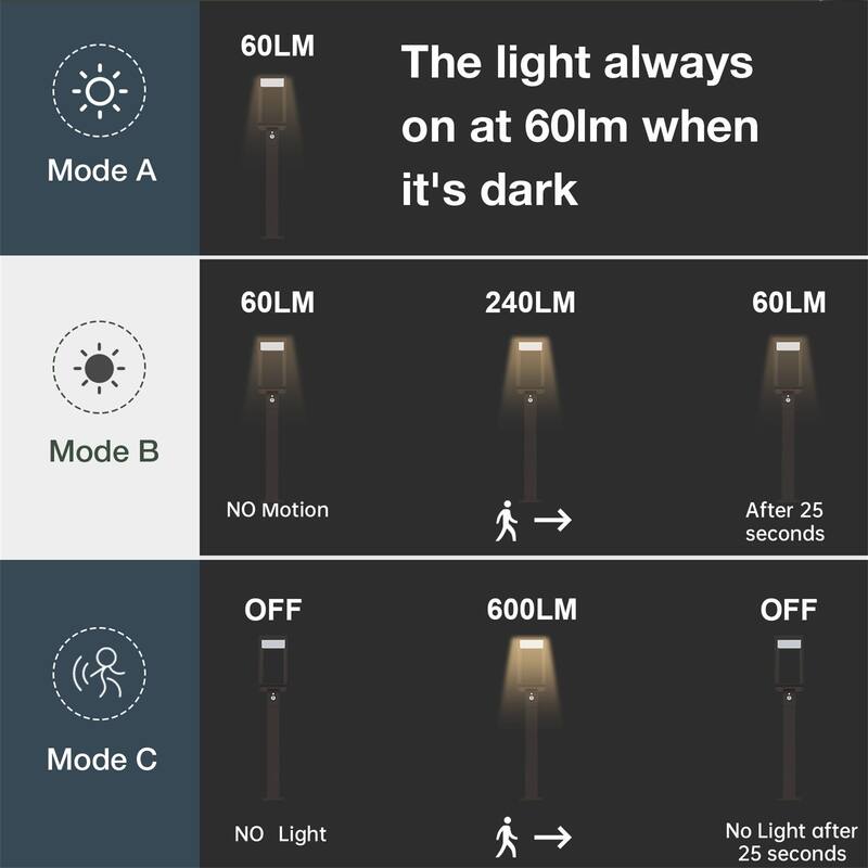 Solar Outdoor Pathway Sensor Light