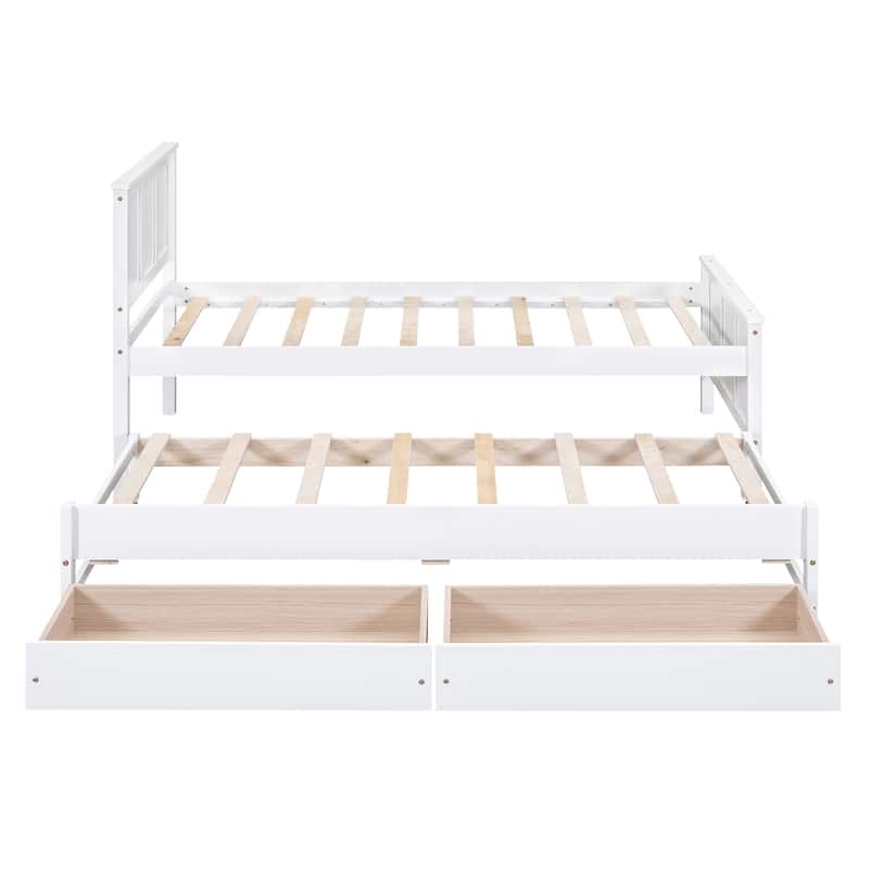 Platform Bed with Trundle and Drawers