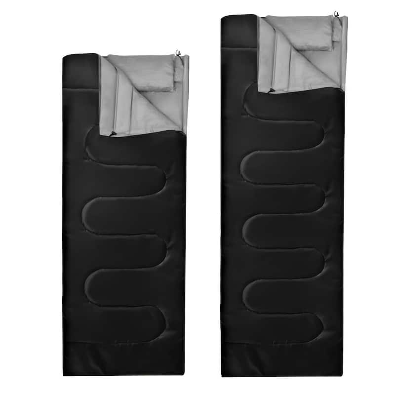 Goplus Double 2 Person Sleeping Bag Waterproof w/ 2 Pillows Camping - Queen