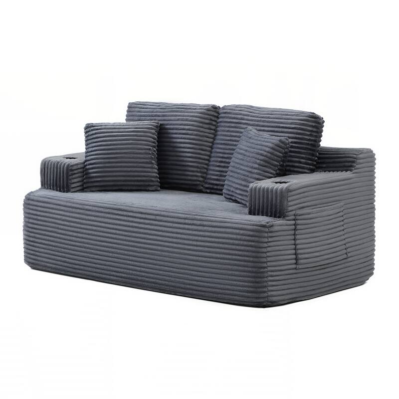 66.5''Boneless Sofa Couch with 2 Pillows Extra