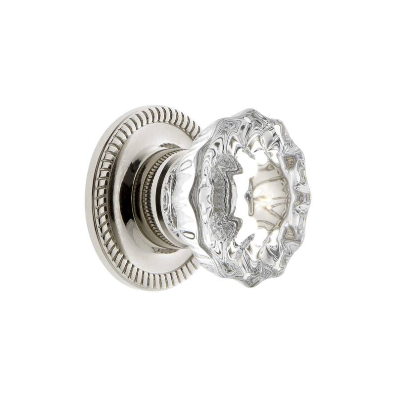 Grandeur VERS-CRYS-KNOB-NEWP Versailles 1-3/8" Vintage Fluted Crystal - Polished Nickel