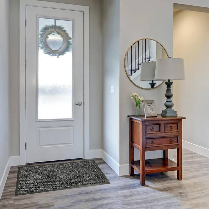 Lisa Heavy-Duty Non-Slip Rubber Door Mat for High Traffic Areas