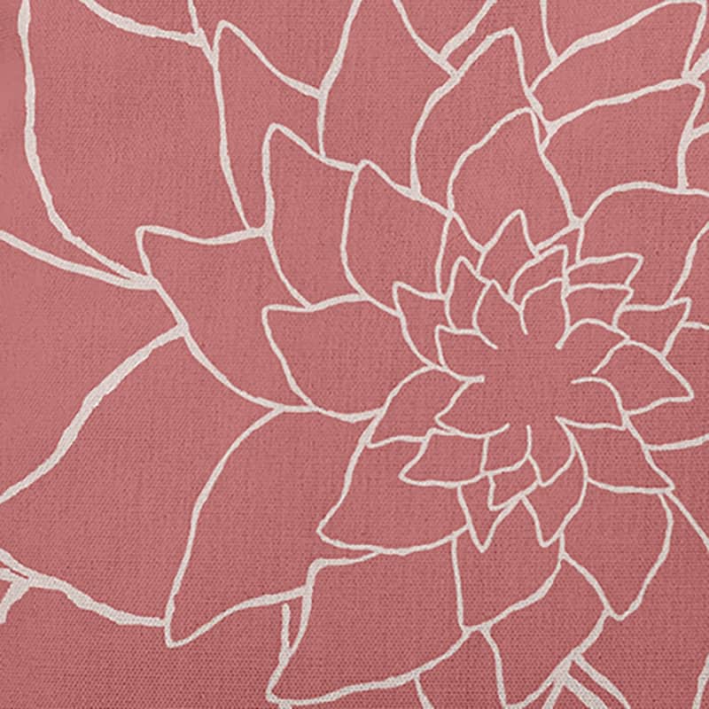 Flower Outline Decorative Throw Pillow