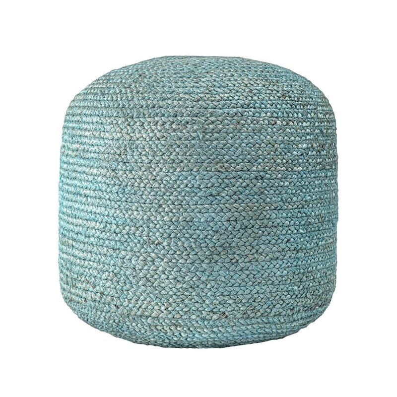 Nuloom Bristol Braided Solid Jute Ottoman Pouf