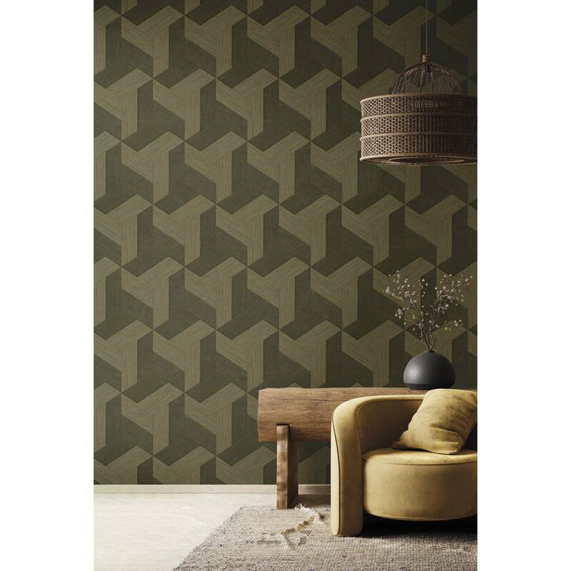 Galerie Wallcoverings Synergy Collection Geometric Design Matte Finish Vinyl on Non-woven Wallpaper Roll