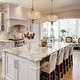 preview thumbnail 25 of 33, Retro French 4/5-Light Antique Brass Globe Crystal Chandelier Kitchen Island Pendant