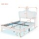 preview thumbnail 20 of 19, Upholstered Princess Bed Frame With Crown Headboard and LED Lights