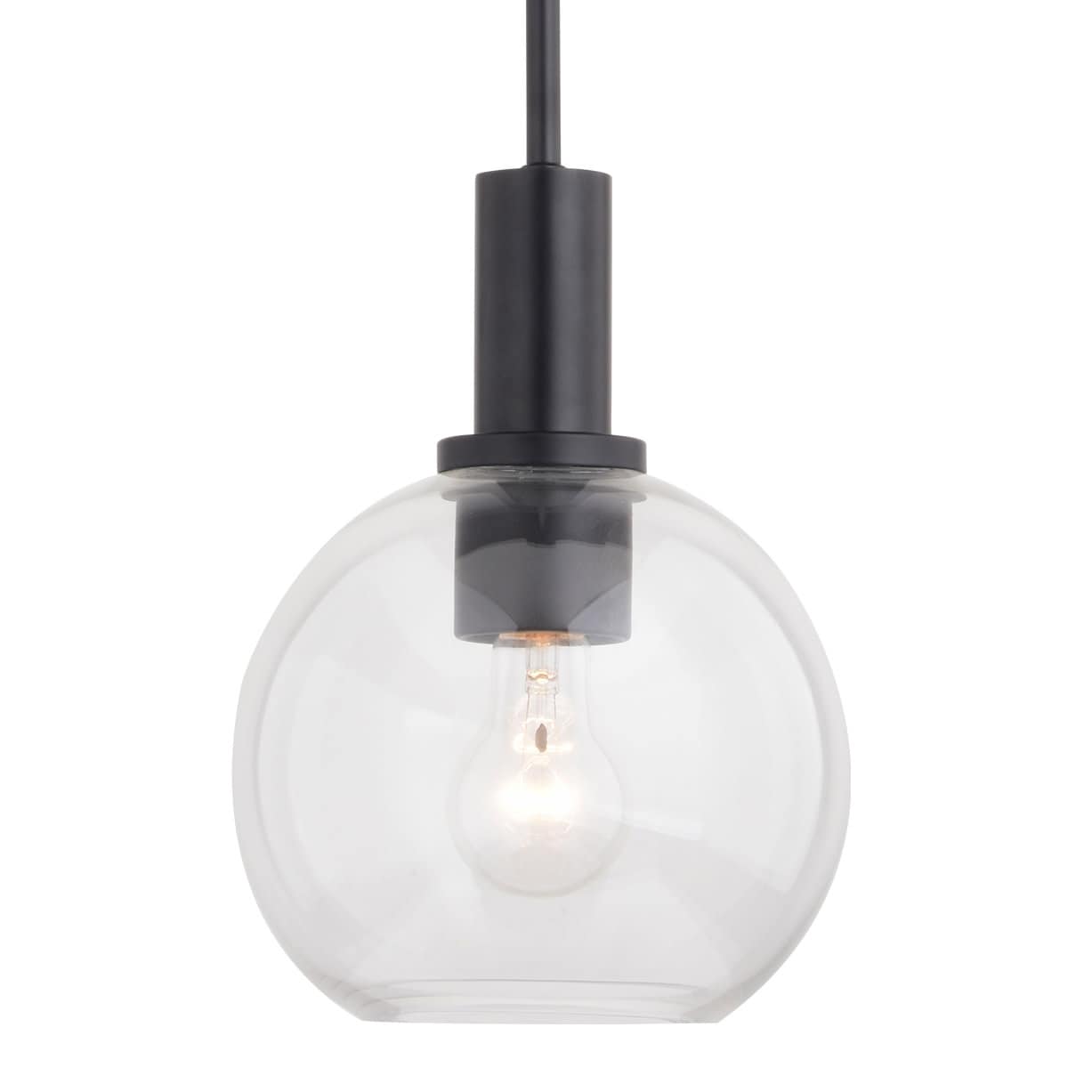 Vaxcel Lighting P0406 Marshall 8" Wide Mini Pendant with Clear Glass