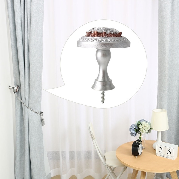 2pcs Drapery Hooks Curtain Holdbacks Coat Hanger Tassel Curtain Tieback for Home 