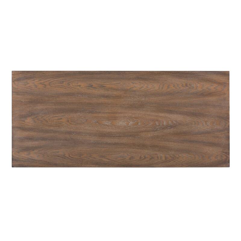 Kensington Turquoise W/ Worn Wood Tone Top 2 Door Accent Cabinet