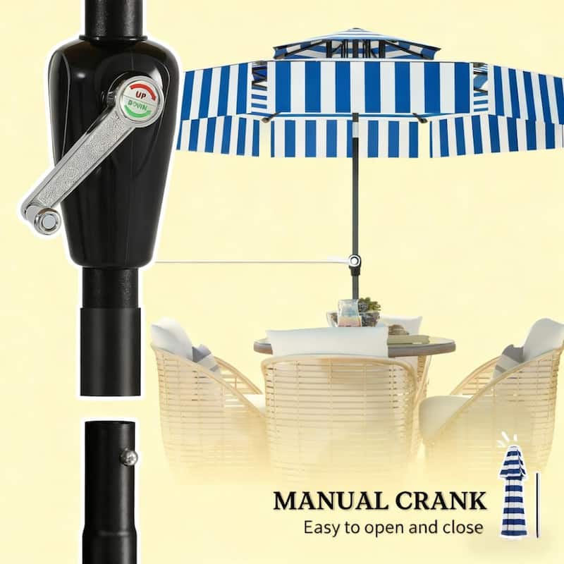 best patio umbrellas for uva and uvb protection EROMMY 10  13 Cantilever Patio Umbrella, Base Excluded  Navy