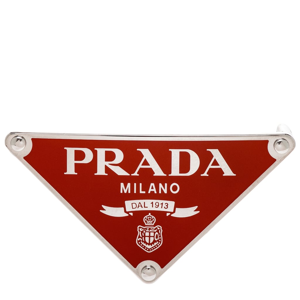 Prada Enameled Metal Belt Buckle