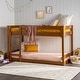 preview thumbnail 15 of 23, Walker Edison Modern Solid Wood Twin Low Bunk Bed