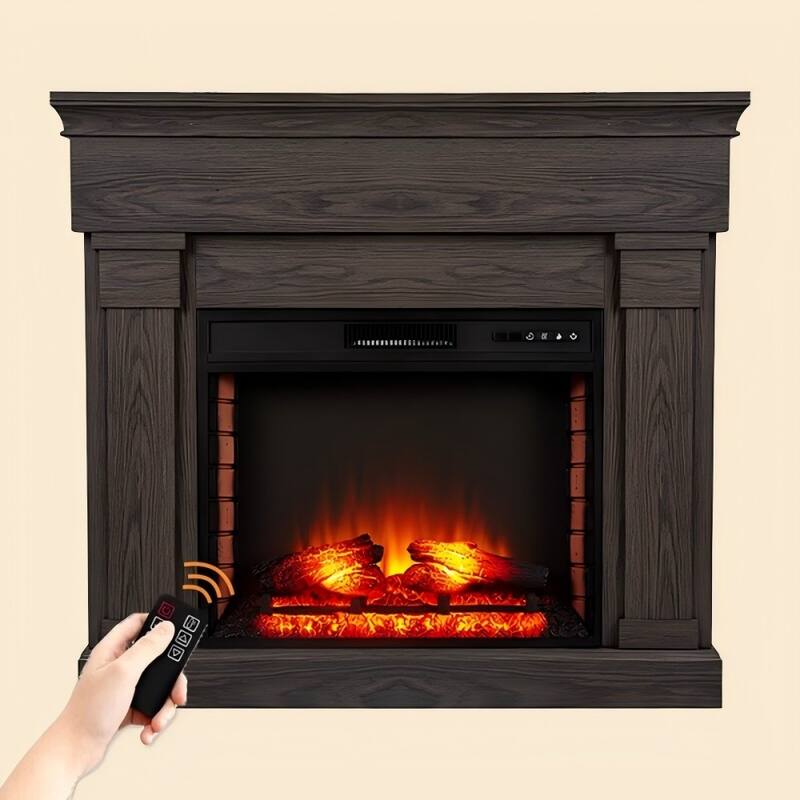 31.65'' /47.6'' Freestanding Electric Fireplace With Mantel