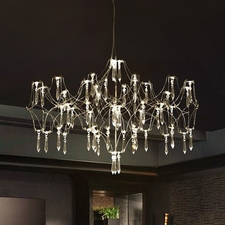 LUMiRiSE / ≠encore. Unique Folding Frame Glitzy Crystal LED Chandelier 4000K