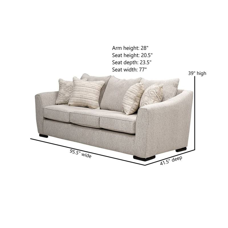 Vibrant Vision Oatmeal Stationary Sofa