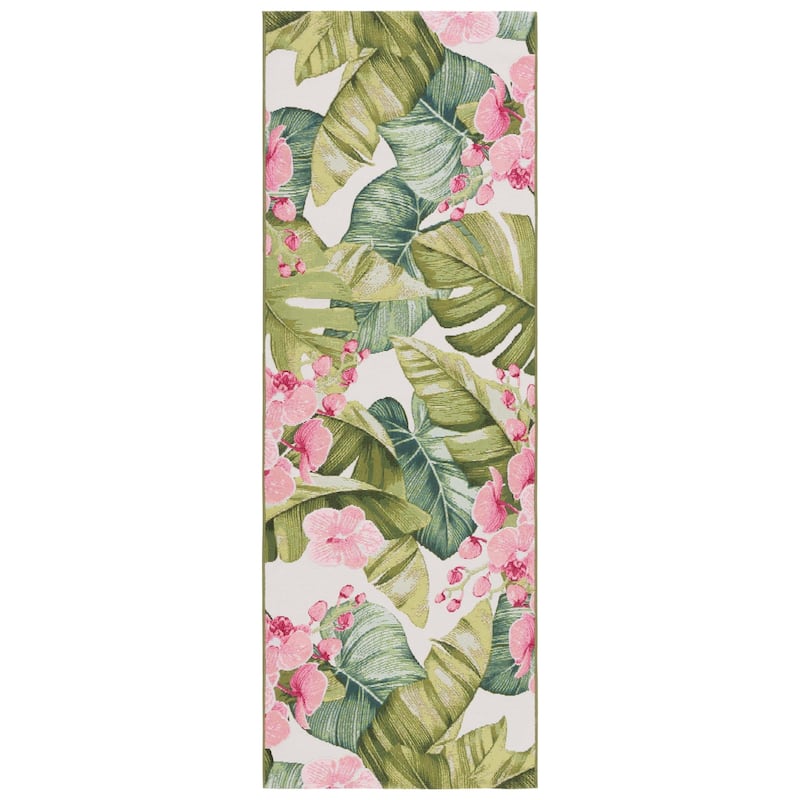 SAFAVIEH Barbados Betzy Tropical Indoor/Outdoor Waterproof Rug