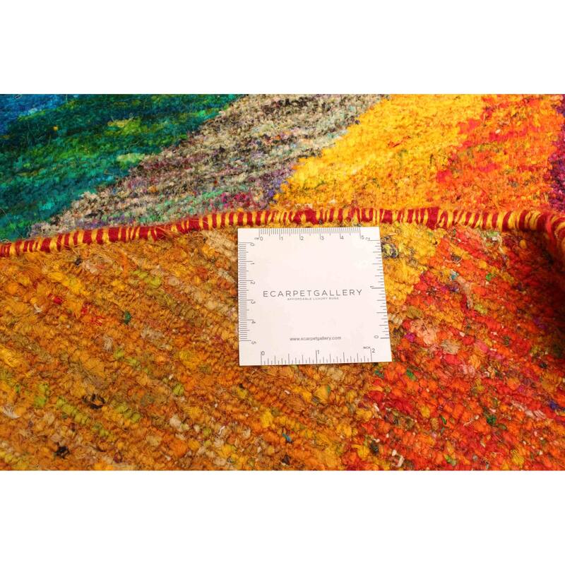 ECARPETGALLERY Hand-knotted Opulence Multi Color Silk Rug - 5'6 x 5'6