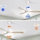 preview thumbnail 50 of 97, Sofucor 48/52 Inch Wood Ceiling Fan with Light and Remote/Smart App Voice Control, Dimmable Lights Included