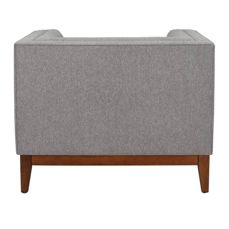 SAFAVIEH Couture Piermaria Button Tufted Arm Chair - 35Wx35Dx28H