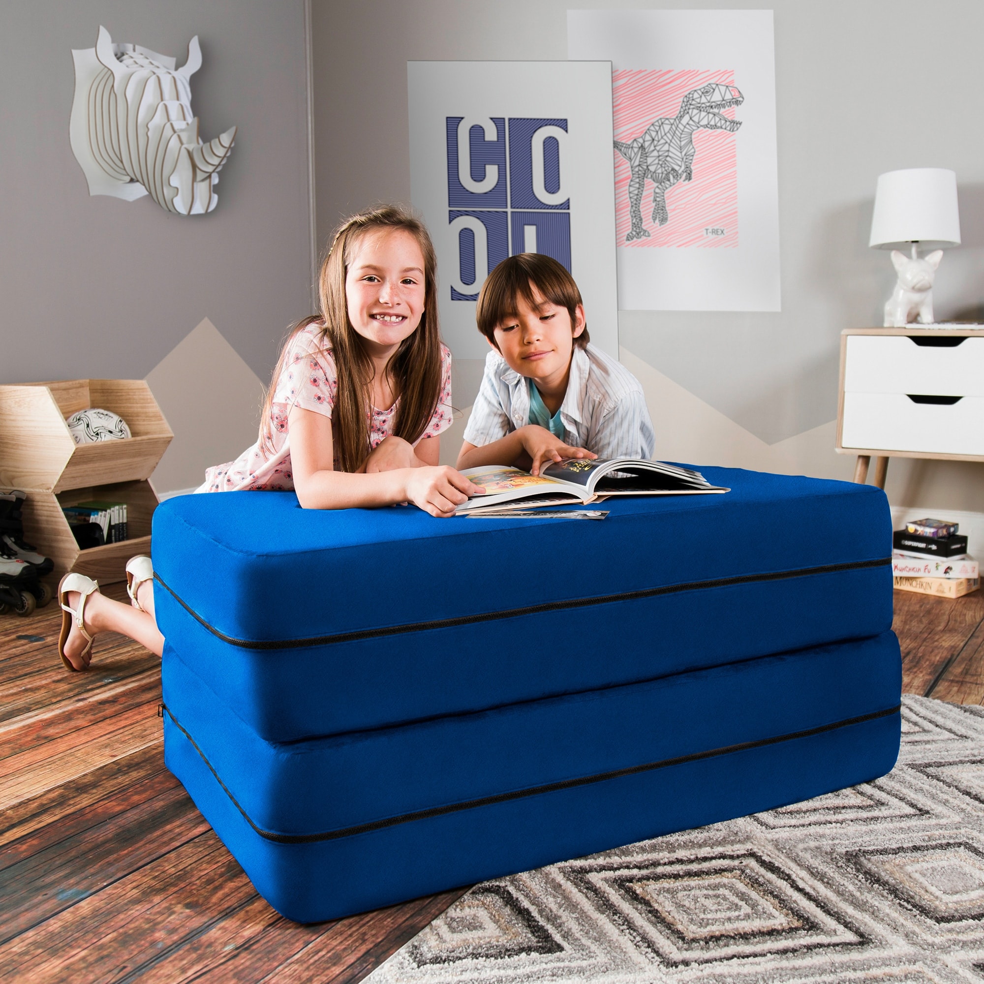 Jaxx Big Kids Convertible Sleeper Sofa Ottoman Set On Sale Bed Bath Beyond 16604749