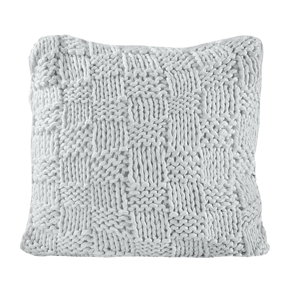 HiEnd Accents Chess Hand Knit Euro Throw Pillow, 27"x27"
