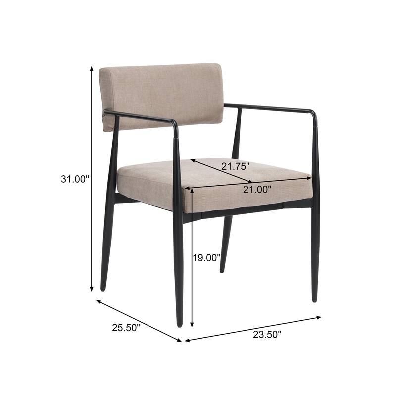 Christopher Knight Home - Alice Metal Dining Arm Chair Set of 2