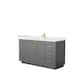 Option Dark Gray, Gold Trim, White Quartz Top