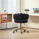 preview thumbnail 87 of 118, Velvet Home Office Desk Chair, Height Adjustable Task Chair, Armless Single Chair with Wheels, 360° Swivel Vanity Chair - N/A