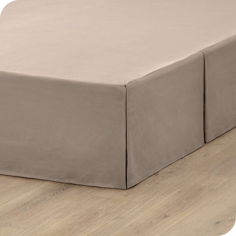 Bare Home Pleated Bed Skirt - 15-Inch Tailored Drop Easy Fit