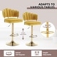 preview thumbnail 11 of 36, HOMEFUN Velvet Swivel Adjustable Height Scallop Bar Stools With Footrest(set of 2)