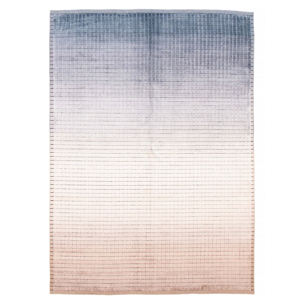 ECARPETGALLERY Hand Loomed Elysian Multi Color Viscose Rug - 6'8 x 9'6