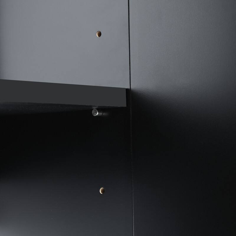 Modern Accent Cabinet with 4 Doors and Adjustable Shelves, Sideboard Buffet Storage Cabinet for Living Room, Entryway
