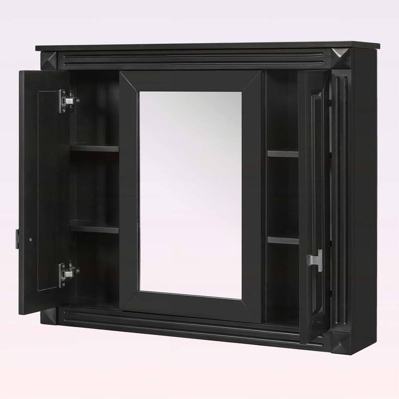 Bathroom Wall Cabinet with Mirror,Wall Mounted Medicine Cabinet with 4 Shelves,Mirrored Door Over Toilet Storage