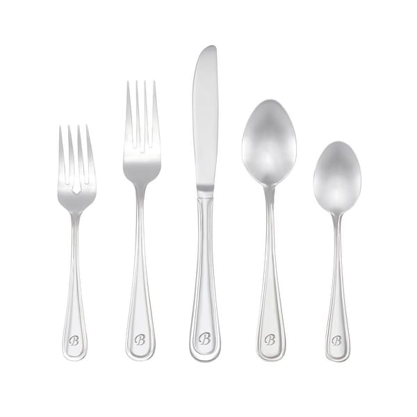 RiverRidge Marina Stainless Steel 46-piece Monogrammed Flatware