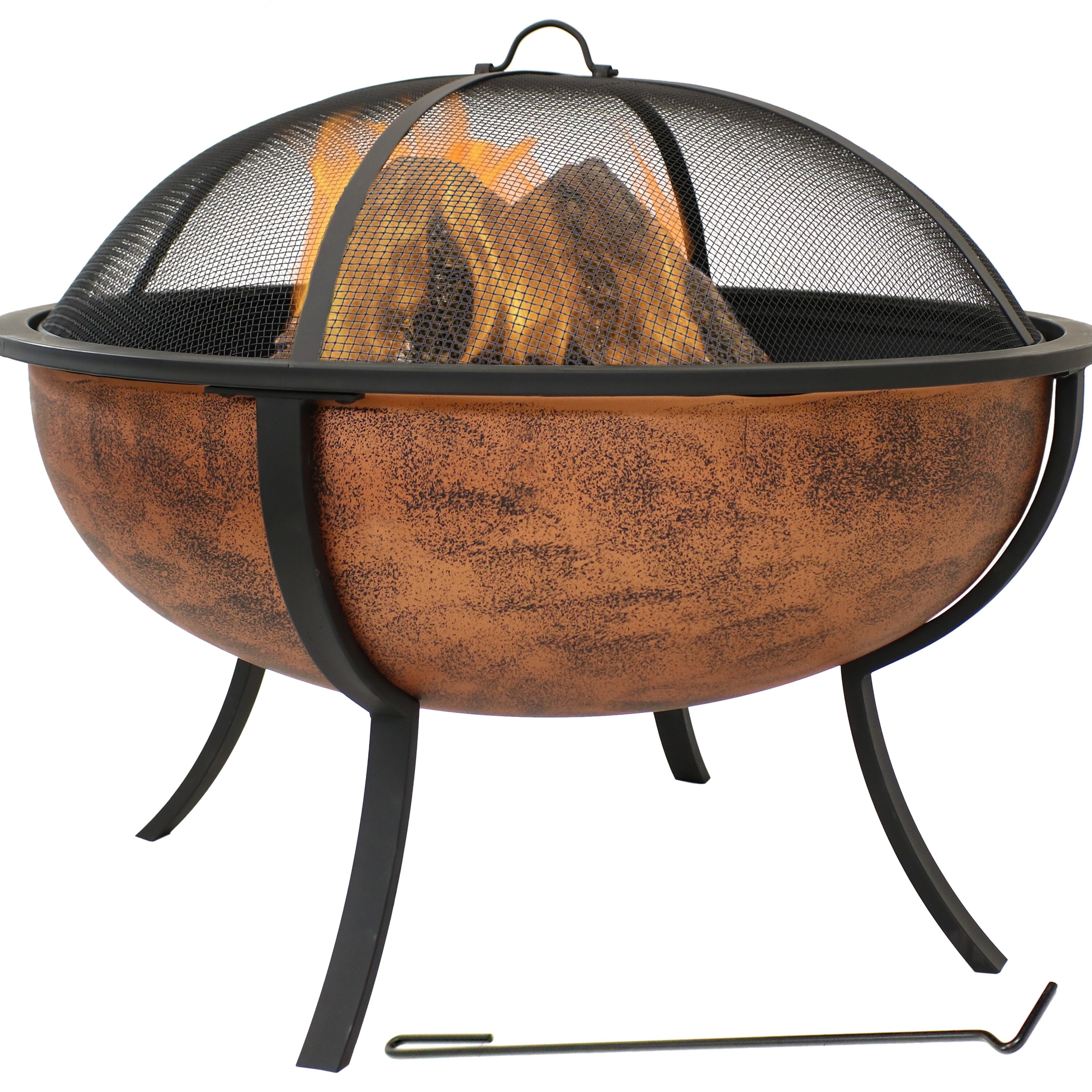 マイクラ 人気アイテム Sunnydaze with Bowl Pit Fire Outdoor Raised Finish Copper 小物