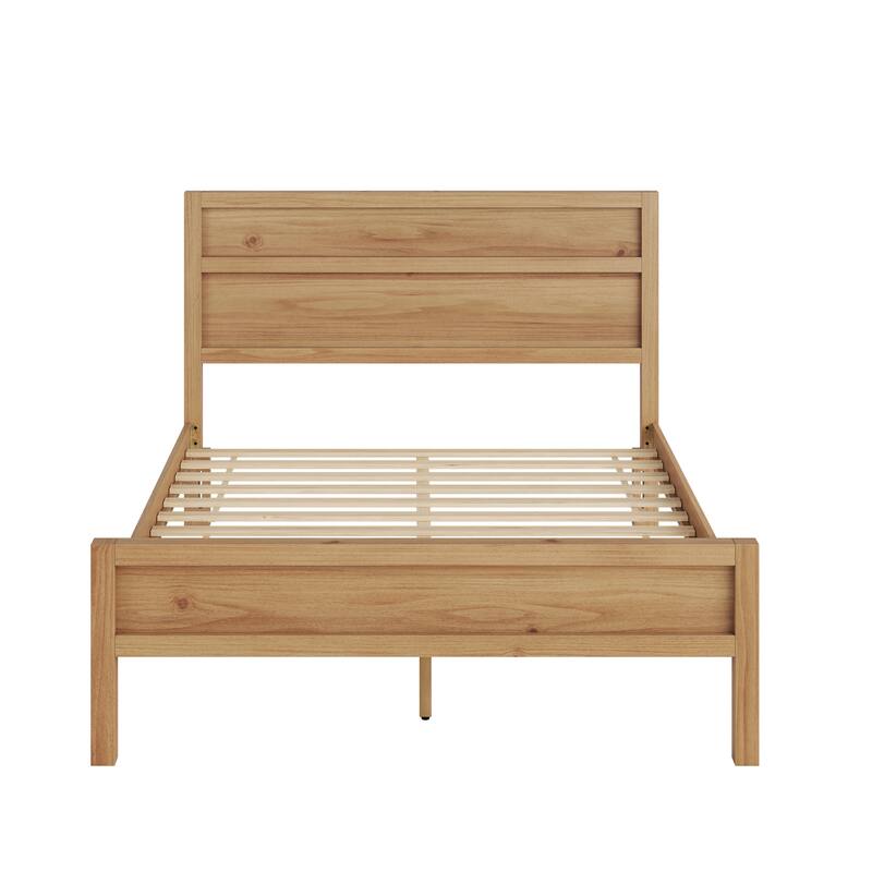 GDFStudio - Maddox Modern Wood Panel Bed with Slat System