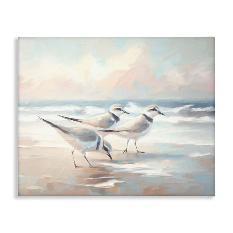 Stupell Sandpipers Under Warm Beach Sun Canvas Wall Art Design By Ramona Murdock - 40 x 30