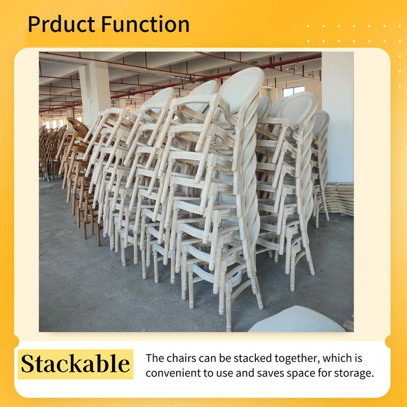 French Country Wire Drawing & Carving Techniques Dining Chairs with Backrest (Set of 2)